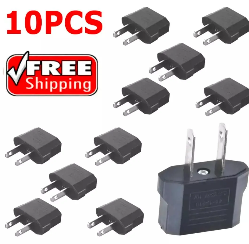 NShi NShi EU to US plug adapter 10-pack 43x36x13mm — product photo