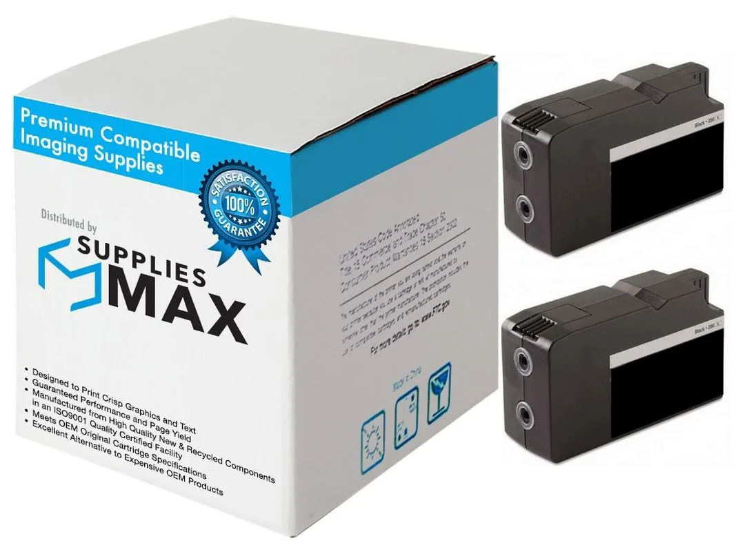 SuppliesMax SuppliesMax LEX14L0174_2PK Black High Yield Inkjet 2-Pack 2500 Pages — product photo