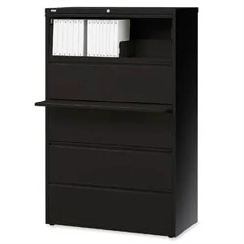 Lorell Lorell 60551 5-Drawer Lateral File 36"x18"x67" Black — product photo