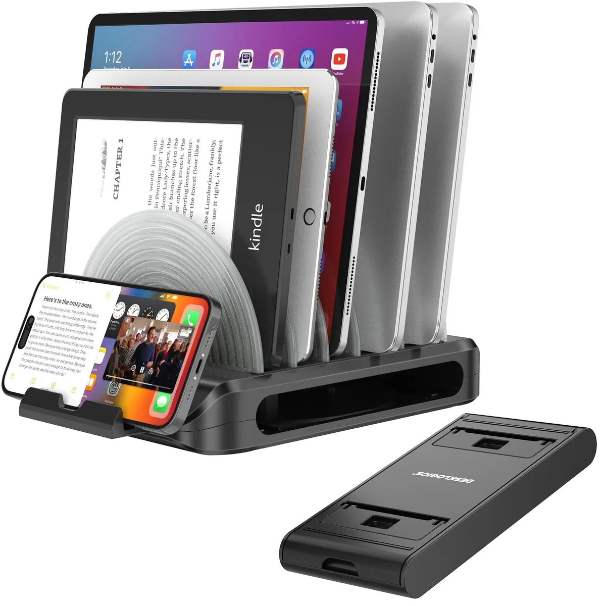 Astro Gaming Astro Gaming 2 in 1 Accessory Vertical Laptop Stand 360 Rotation 6 Adjustable Dividers .28 to 5.27 133mm — product photo