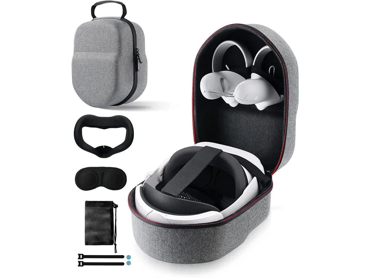 BONAEVER BONAEVER Hard Carrying Case for Meta Quest 2 with Elite Strap, Silicone Face Cover &amp; Lens Protector — product photo