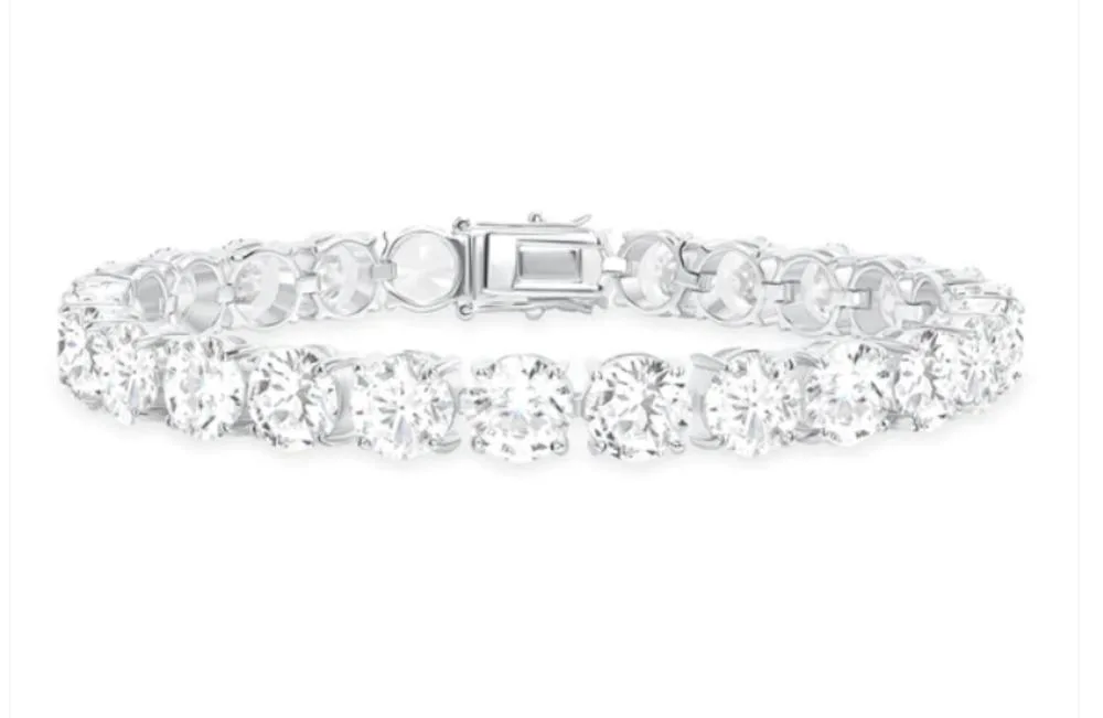 MST MST 925 Sterling Silver Tennis Bracelet 8mm CZ 39.7g BB3952-8 — product photo
