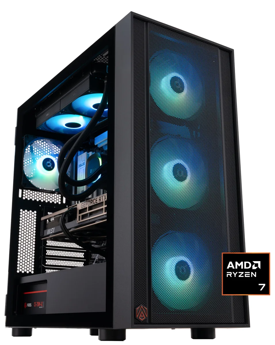 ABS ABS ER9800X3D5070TI5 gaming PC Ryzen 7 9800X3D RTX 5070 Ti 32GB 2TB — product photo