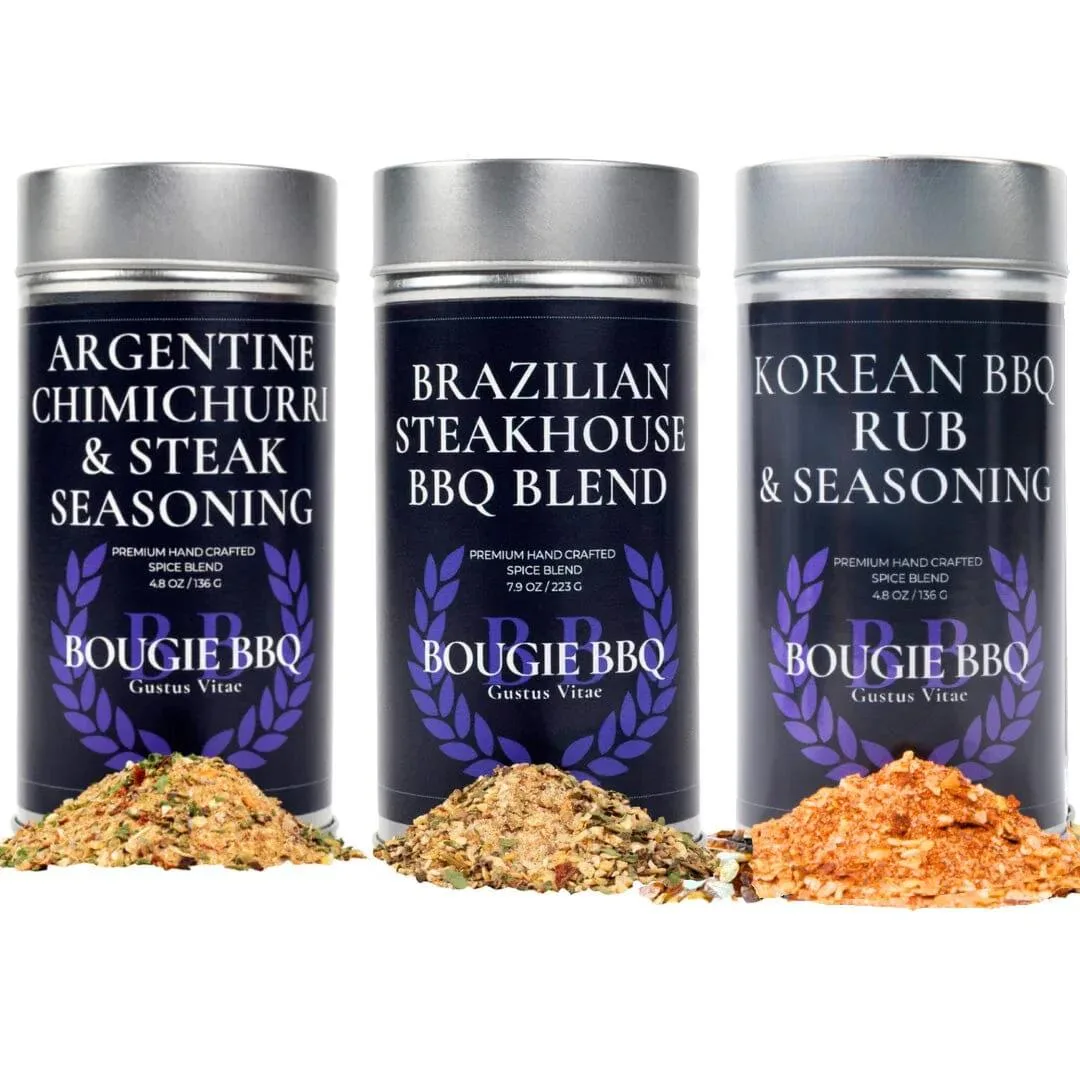 Gustus Vitae Condiments Gustus Vitae Condiments Deluxe Steak &amp; Beef BBQ Seasonings Collection 3 Pack Food — product photo
