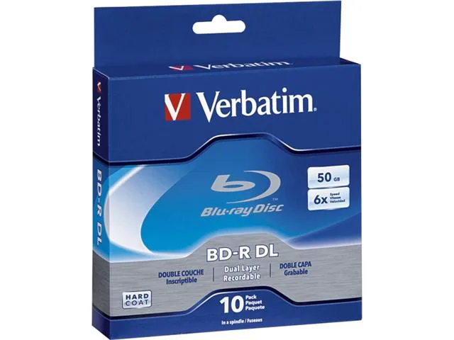 VERBATIM Verbatim 97335 50GB 6X BD-R DL 10 Packs blu-ray media — product photo