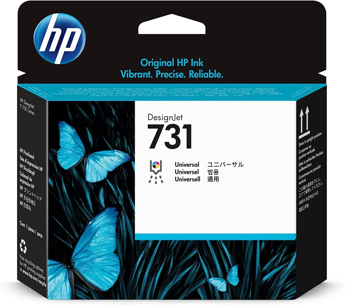 HP HP P2V27A 731 DesignJet Printhead Cyan Magenta Yellow Gray Photo Black Matte Black — product photo