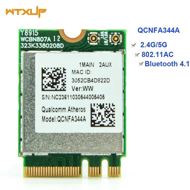 YEPLOOK YEPLOOK QCNFA344A M.2 Wi-Fi adapter 867Mbps bluetooth 4.1 — product photo