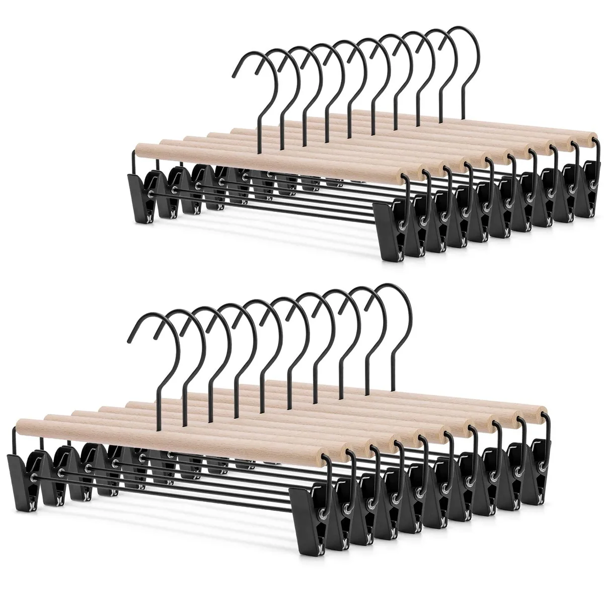  Nature Smile Beech Wood Hangers 20 Pack 13" x .59" x 6.7 — product photo