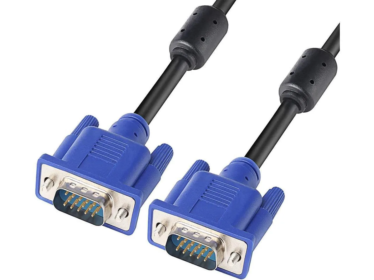 BUCIER BUCIER VGA cable 15-pin male-to-male 6 ft ferrite cores — product photo