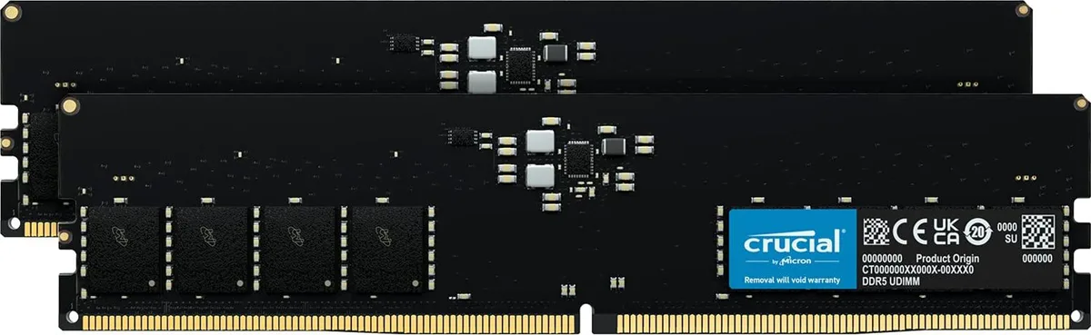 Crucial Crucial 64GB Kit (2x32GB) DDR5 5600MT/s CL46 Desktop Memory CT2K32G56C46U5 — product photo