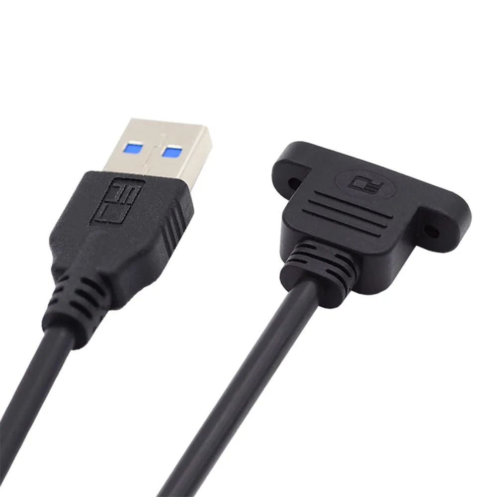Fervit Fervit USB 3.0 Type A Male to Micro USB 3.0 Female Screw Mount Extension Cable 50cm — product photo