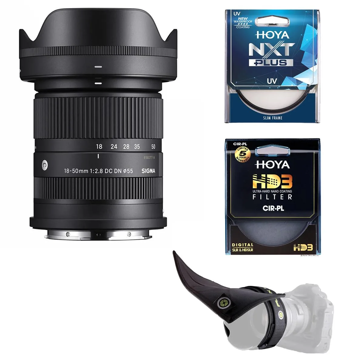 SIGMA Sigma 18-50mm f/2.8 DC DN Contemporary Sony E Kit 55mm Filters Shade — product photo