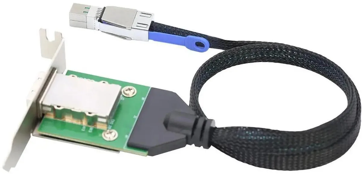 SMUGDESK SMUGDESK Mini SAS HD SFF8644 Male to SFF8088 Female Adapter Cable .5m — product photo