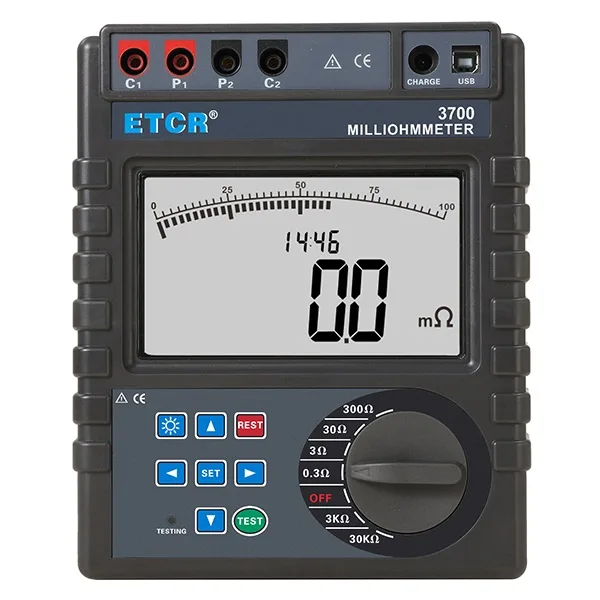 ETCR ETCR 3700 Intelligent Equipotential Bonding Resistance Tester 0.0001~30.00kO electrician tool — product photo