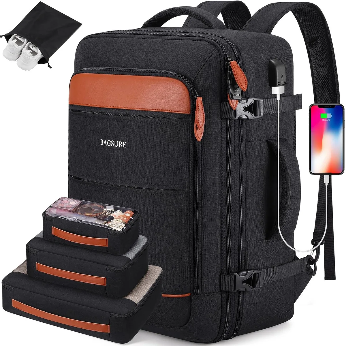 V2 Technologies V2 Technologies 2 in 1 accessory 42L expandable 17 inch laptop backpack — product photo