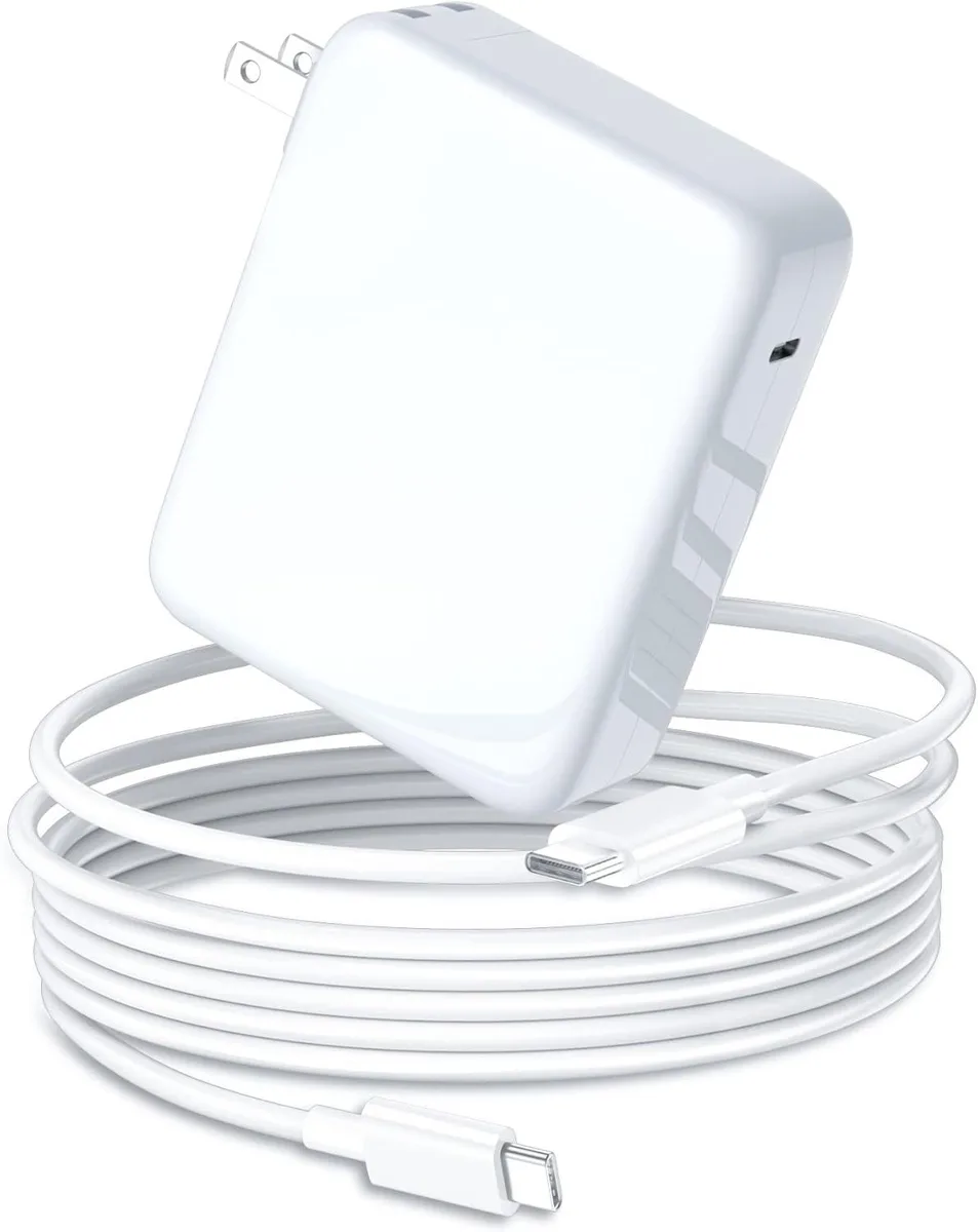 White rectangular 140W USB-C power adapter with detachable cable