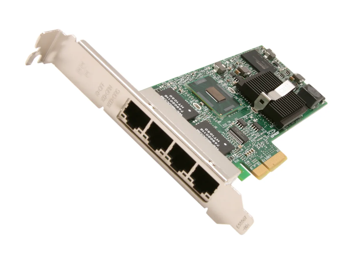 Intel Intel E1G44ET2BLK PCI-Express 10/100/1000Mbps 4 x RJ45 network card — product photo
