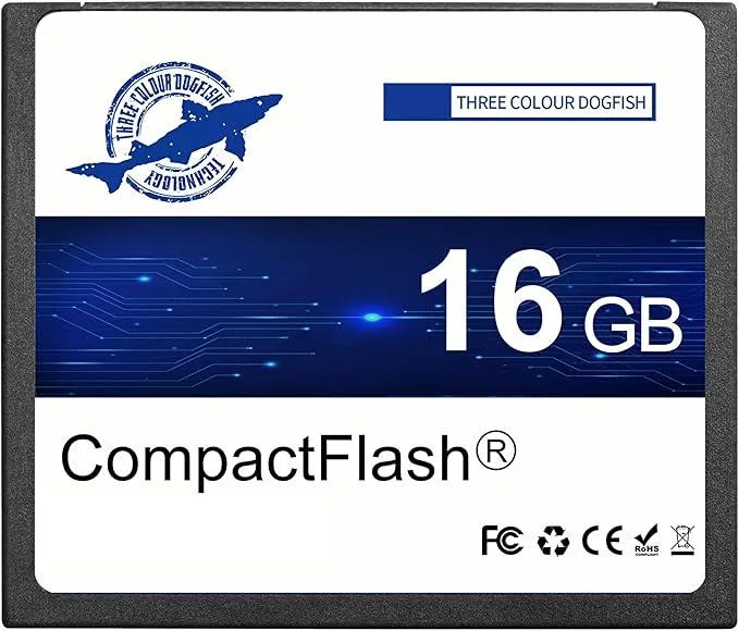 THREE COLOUR DOGFISH THREE COLOUR DOGFISH CompactFlash 16GB 133X FAT16 50-pin memory card — product photo