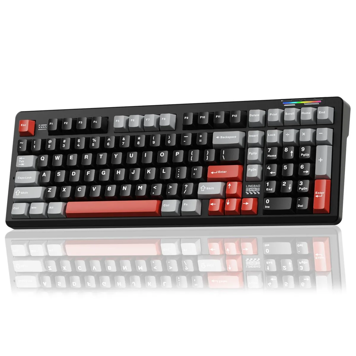  Redragon LINGBAO K98 Wireless Mechanical Gaming Keyboard 96% Gasket Hot-Swappable Tri-Mode RGB — product photo
