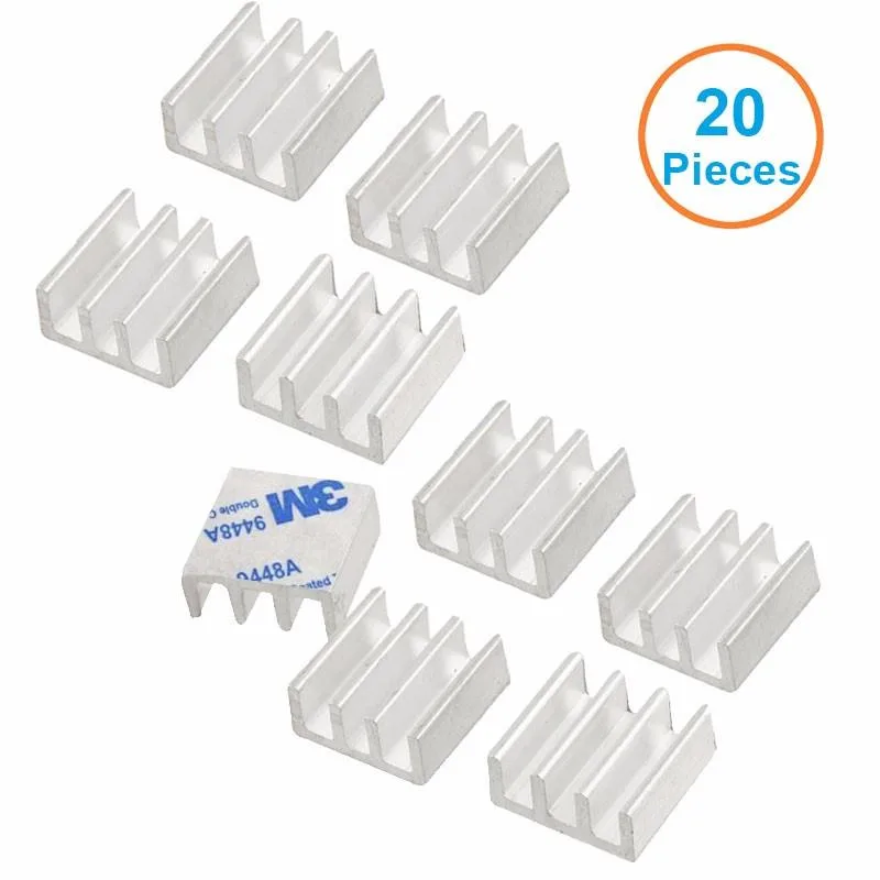 EN-Labs EN-Labs 20pcs 11x11x5mm Aluminum Heatsink DIY Cooling — product photo