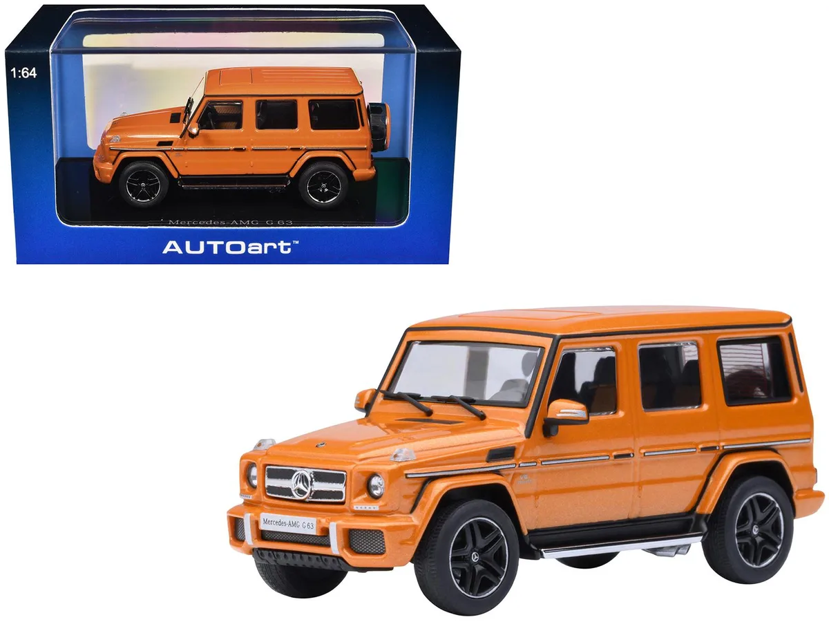 Autoart Autoart 2017 Mercedes-Benz AMG G 63 Sunset Beam Orange 1/64 hobby collectible — product photo
