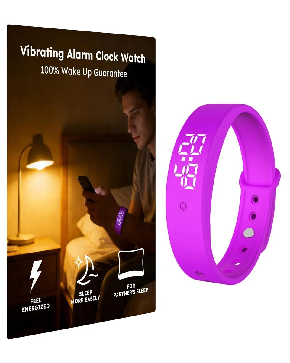 RITHEM Vibrating Alarm Bracelet Pink IP71 — product photo
