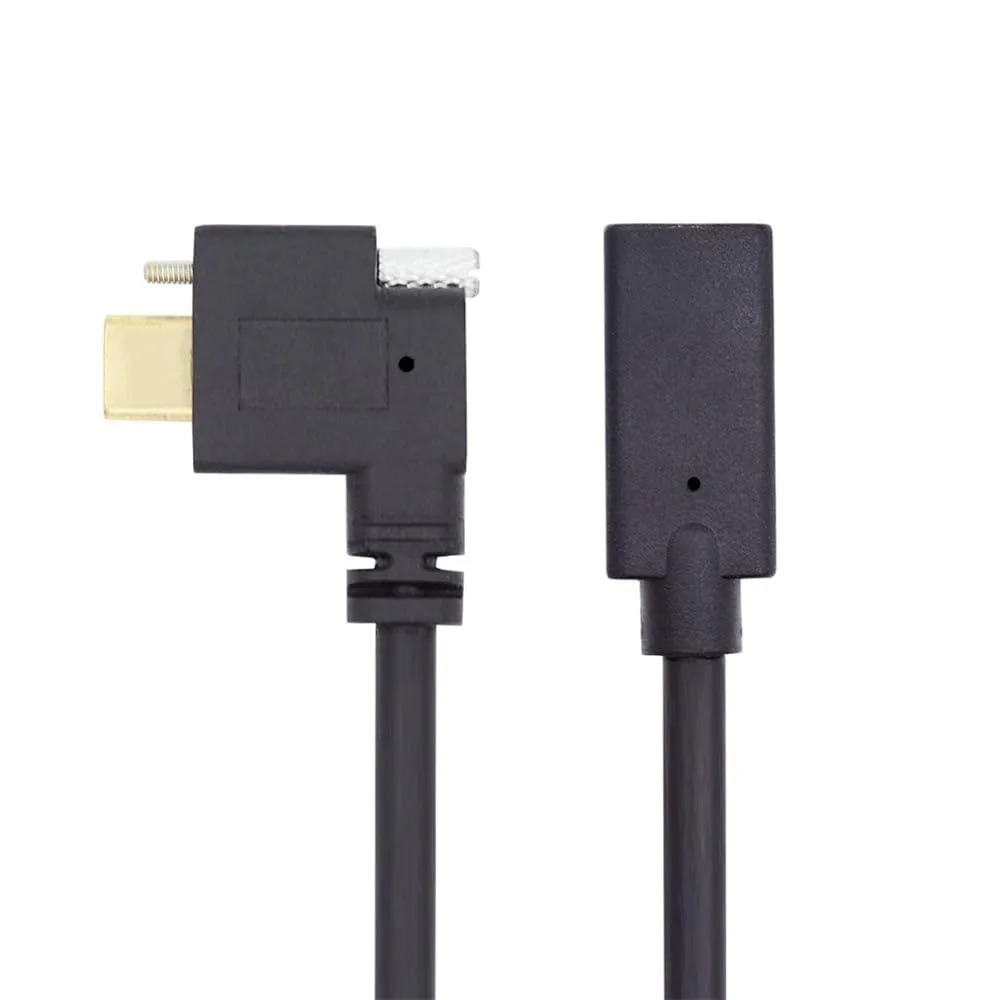 Vszerda Vszerda Screw-Lock USB 3.1 Type-C Right-Angle Male-Female Cable 0.3m — product photo