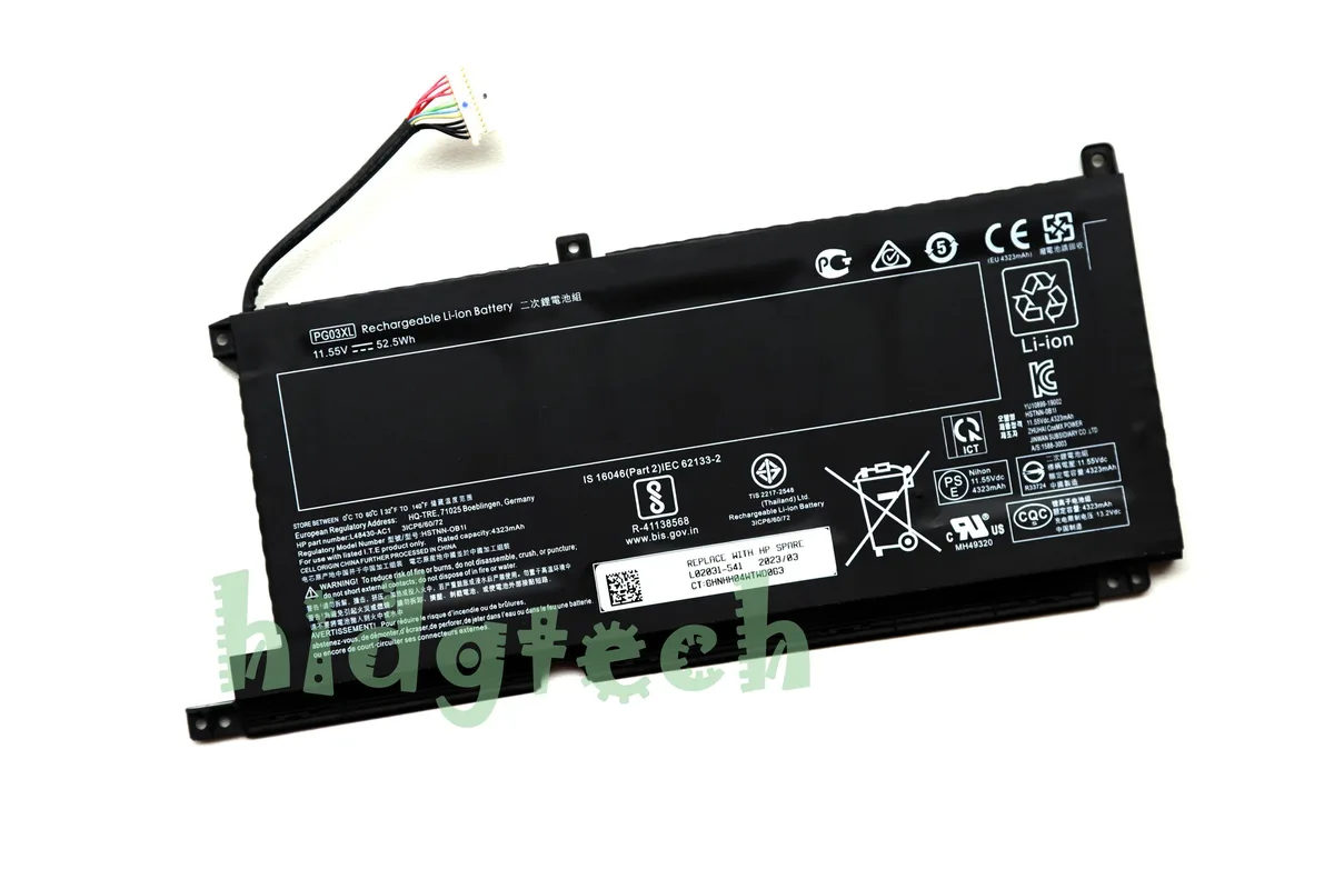 Beisite Beisite PG03XL 52.5Wh 11.55V laptop battery — product photo