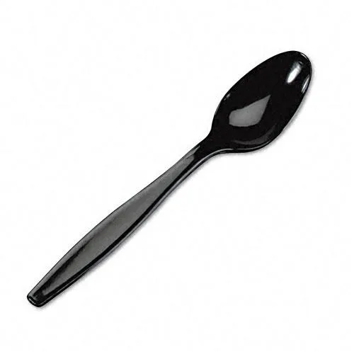 Dixie Dixie Heavyweight Plastic Teaspoons Black 1000/Carton — product photo