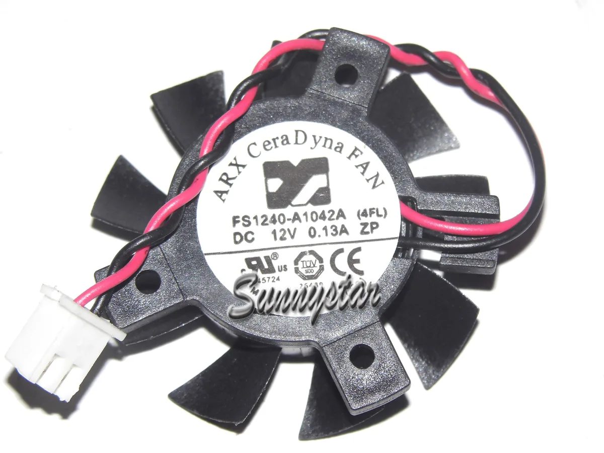 SunnyStar Co., Ltd SunnyStar Co., Ltd FS1240-A1042A 4FL 12V .13A 2-pin frameless vga cooling — product photo
