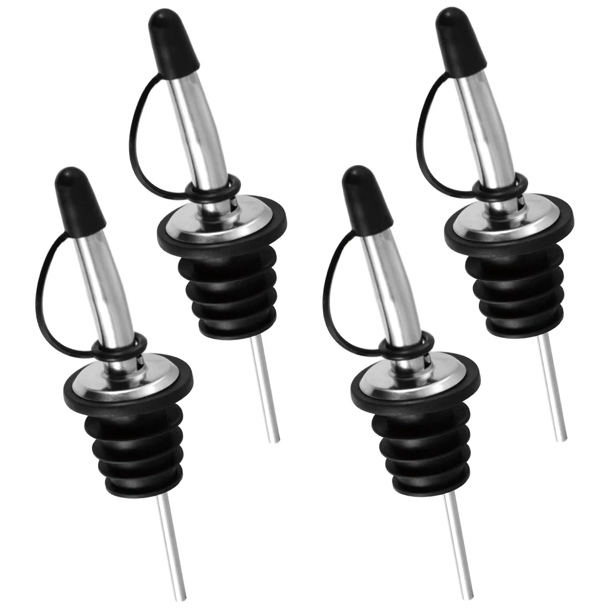  Wongblee 4-Pack Stainless Steel Pour Spouts with Dust Caps — product photo
