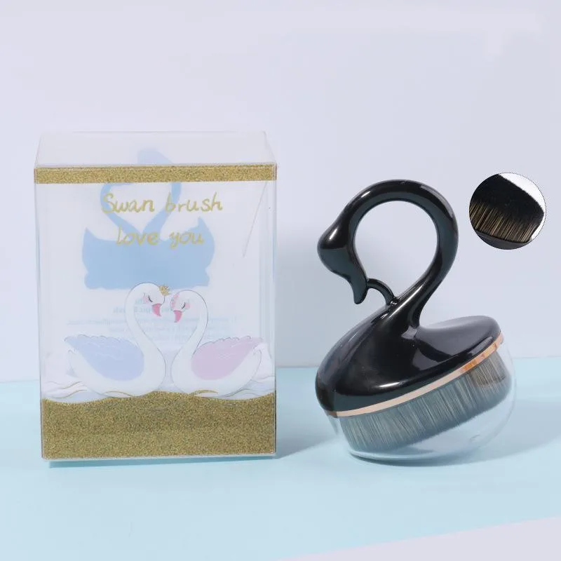 DAXINQI DAXINQI Swan Shaped Foundation Brush Black 73g 2.5cm hair — product photo