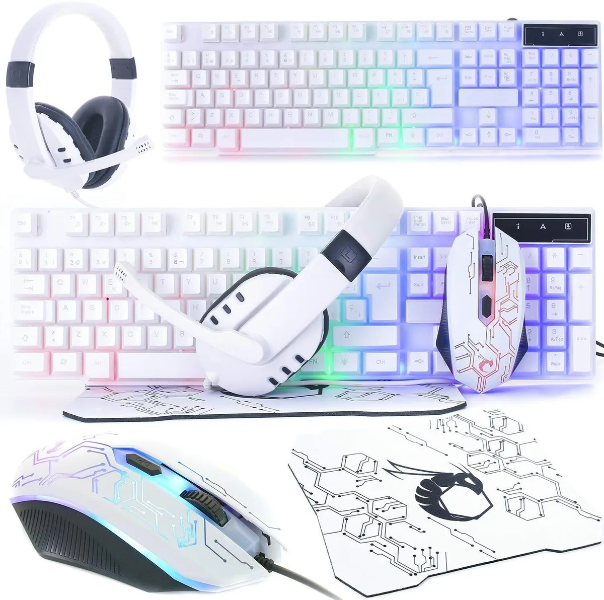 Orzly Orzly Gaming Keyboard 4-in-1 Bundle White — product photo