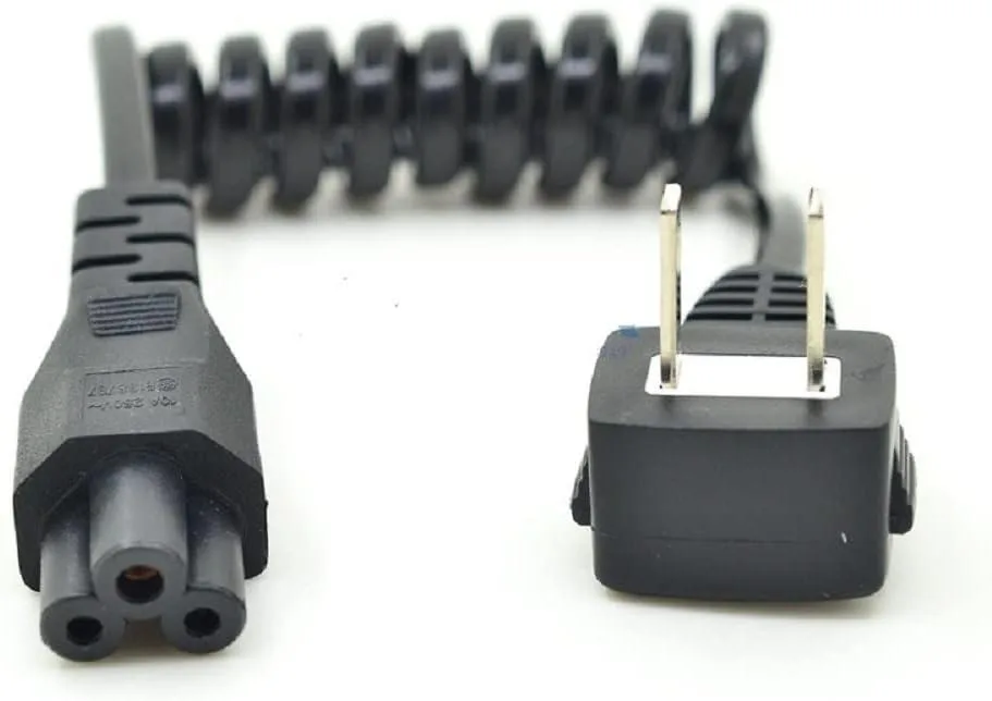 TeKit TeKit 1-15P Angled to C5 Retractable computer power extension cord 10-30cm 18AWG — product photo