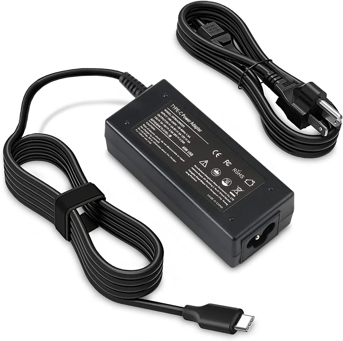 myVolts myVolts 45W USB-C Laptop Charger for Samsung Chromebook Plus Pro XE513C24 XE510C24 — product photo