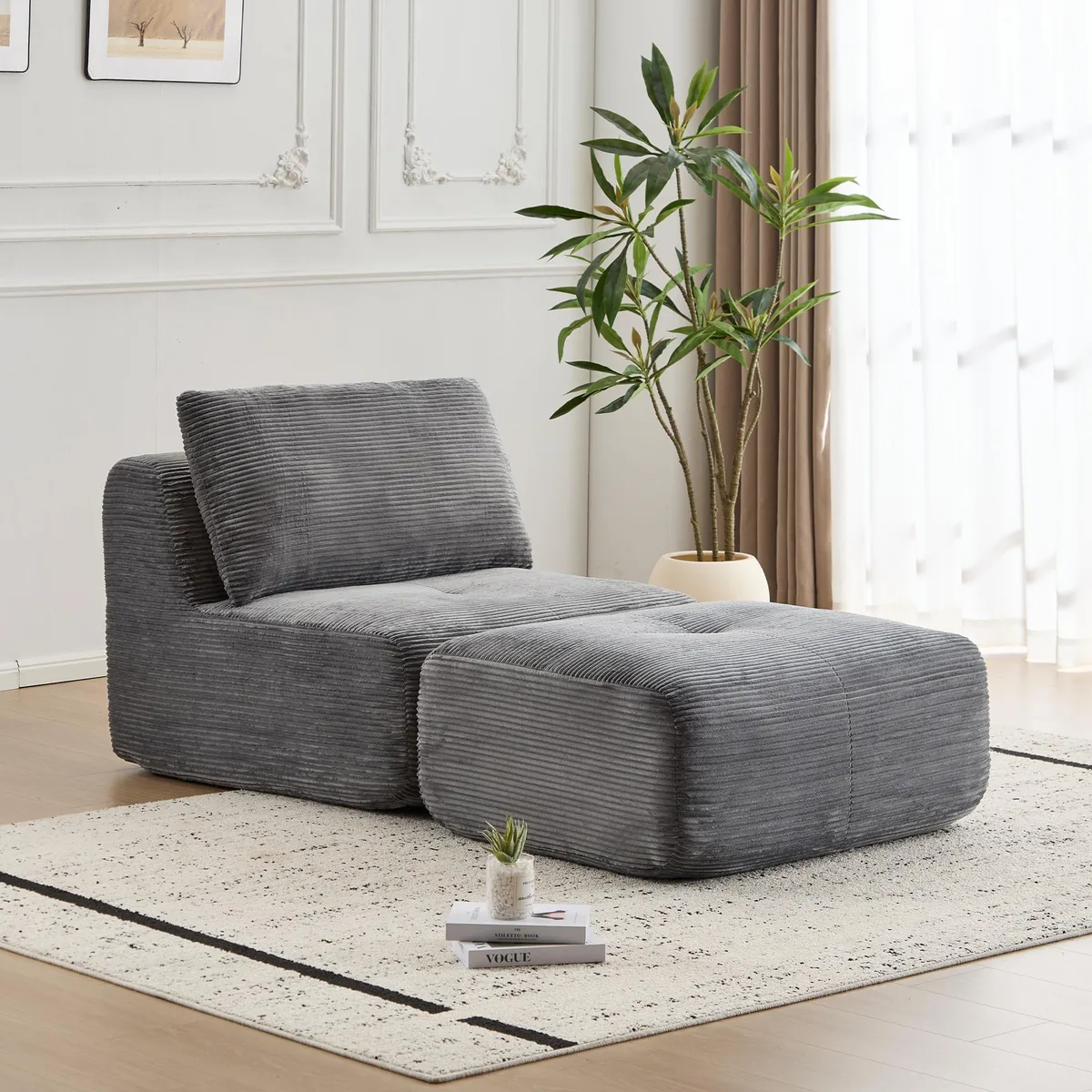 tuphen tuphen Sofa Corduroy Grey 72h rebound — product photo