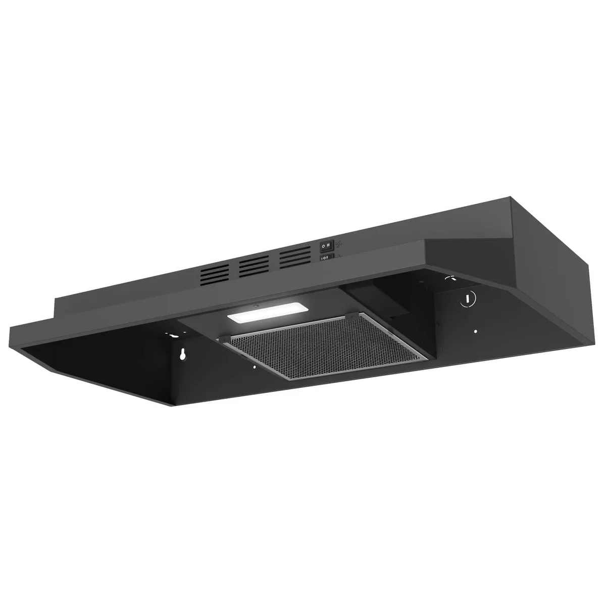  SNDOAS GF3976BK 30 inch Under Cabinet Cooktop Hood Black — product photo