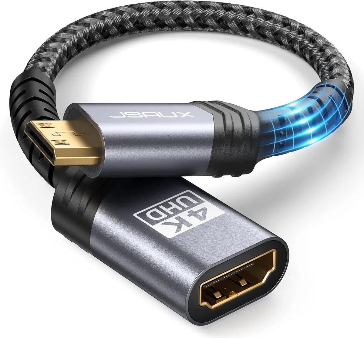 FLEANE FLEANE Mini HDMI to HDMI Adapter 0.2 m Gray — product photo
