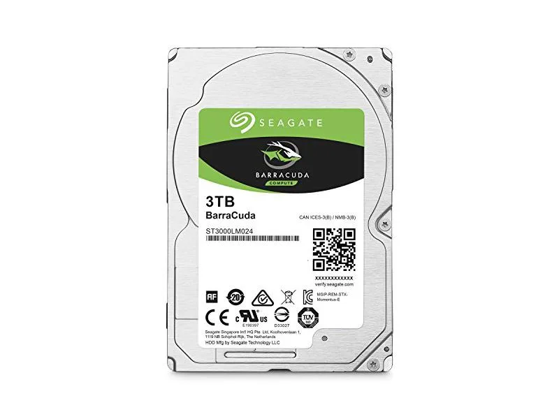 Seagate Seagate BarraCuda 3TB 2.5" SATA 5400 RPM 128 MB internal hard drive — product photo