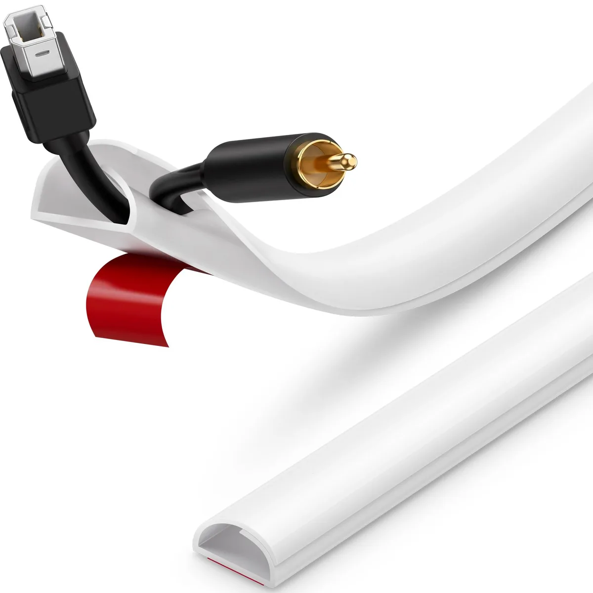 YCLYC 39in Silicone Cord Cover White Self-Adhesive — product photo
