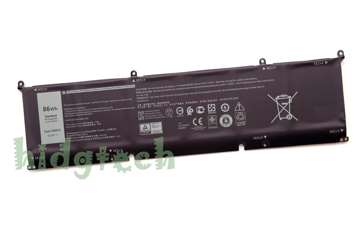 Beisite Beisite 69KF2 86Wh laptop battery for XPS 15 9500 Precision 5550 Alienware M15 R3 R4 M17 R3 R4 — product photo
