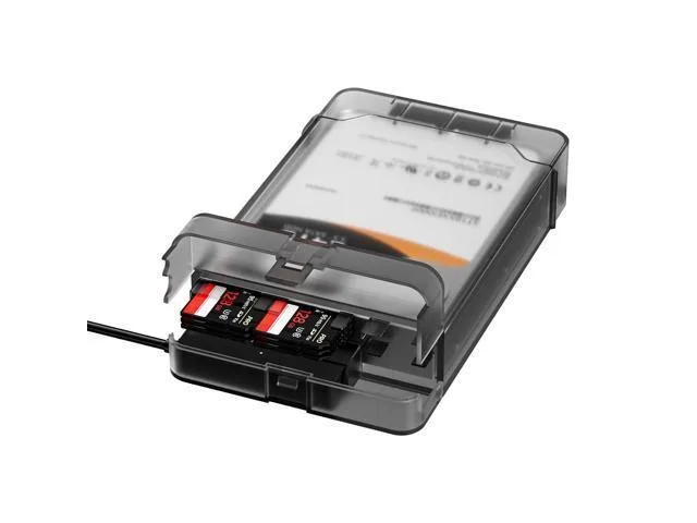 LORDWORLD LORDWORLD 2.5 3.5 inch SATA drive enclosure with SD card storage and CD box reader 24TB — product photo