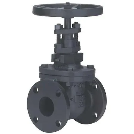 Cast iron gate valve with bronze wheel handle, flanged ends, bolted bonnet