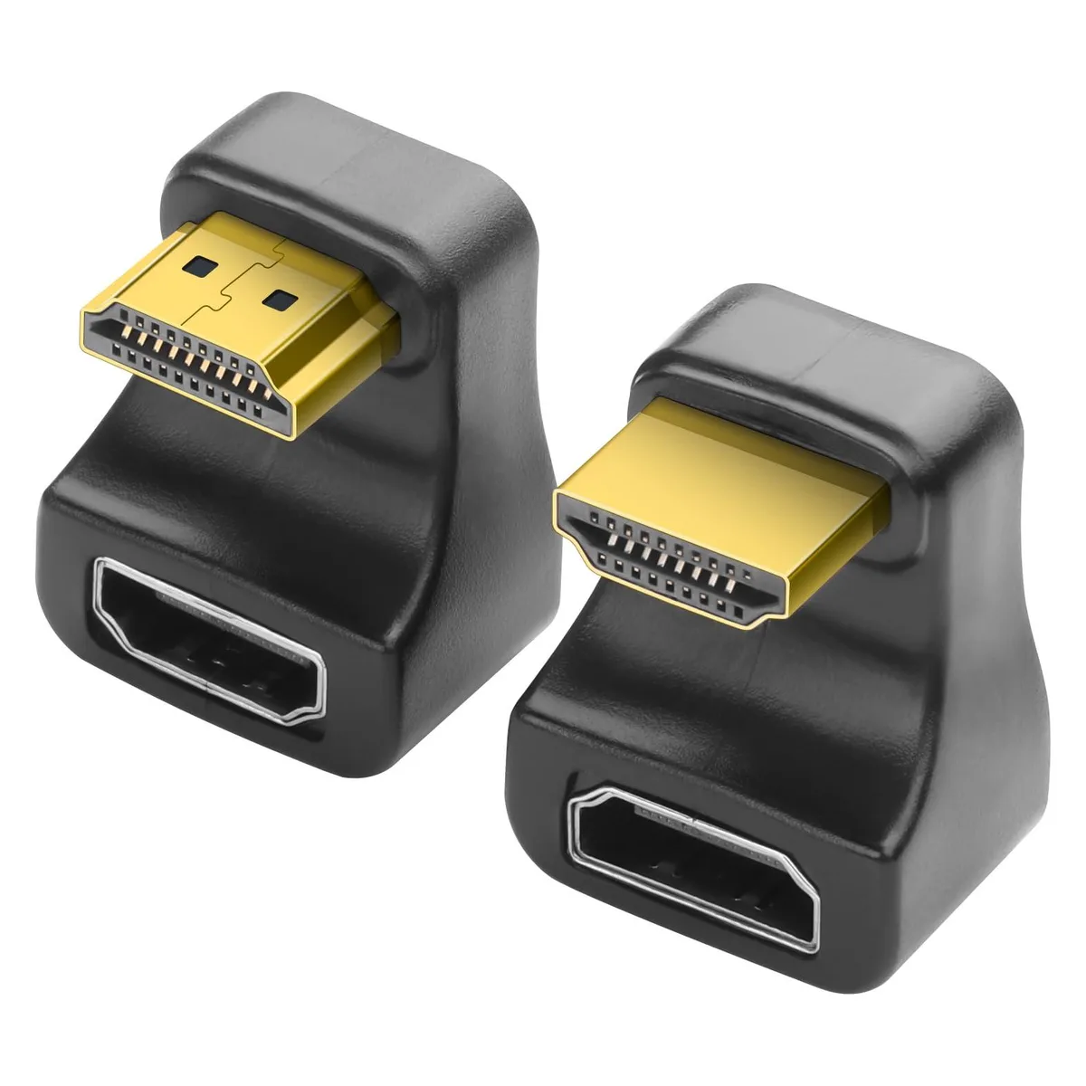 Vszerda Vszerda 2 Pack 180° HDMI 2.1 Adapter 8K 48Gbps Up+Down Angle 11mm Gap — product photo