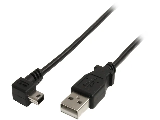 STARTECH STARTECH USB2HABM3RA 3 ft USB 2.0 A to Right Angle Mini B cable — product photo