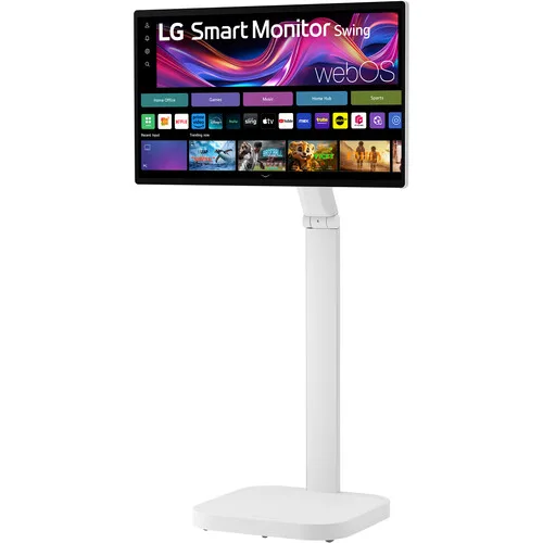 LG Electronics LG Electronics 32U889SA-W 31.5" 4K IPS Touchscreen Monitor with Wheeled Stand, White — product photo