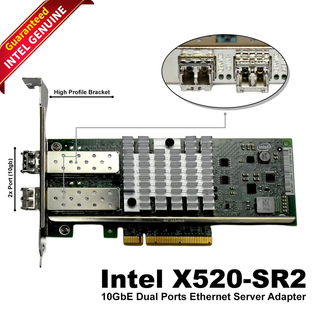 Intel Intel X520-SR2 10Gbps Dual Port PCI-E Server Adapter High Profile — product photo