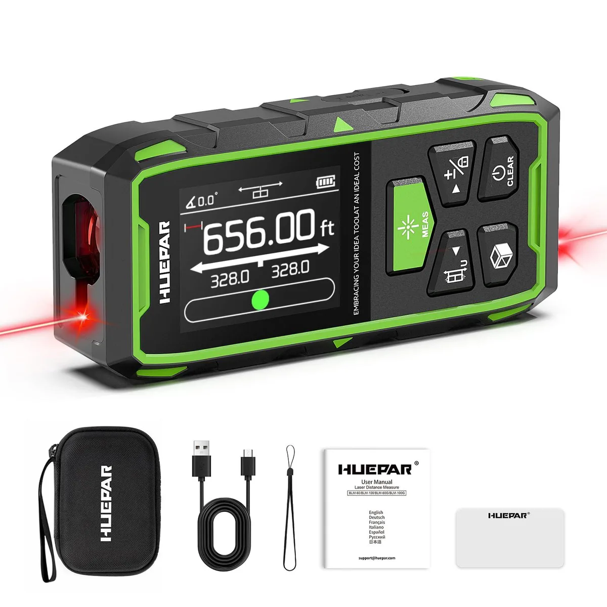  Emerson BLM-210GT Laser Distance Meter 656ft 200m — product photo