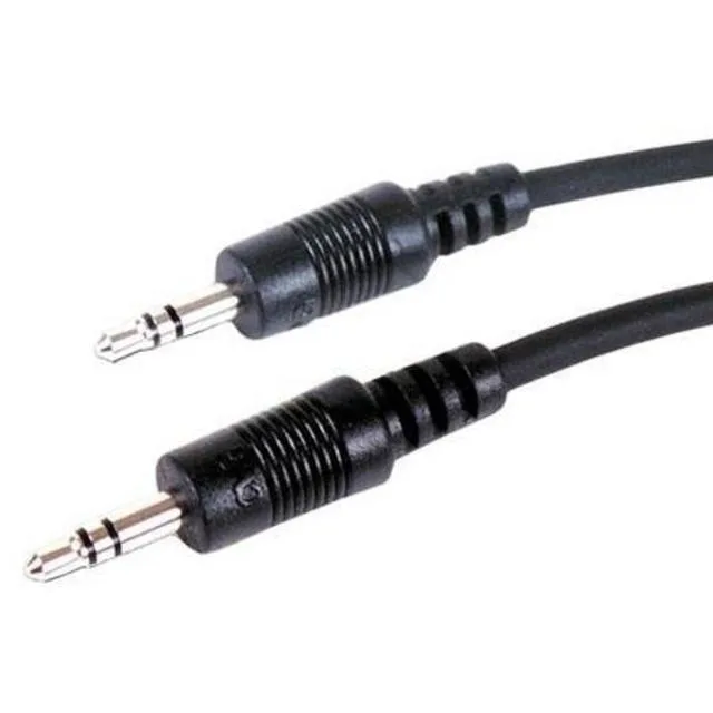 35ft black 3.5mm stereo audio cable with molded plugs