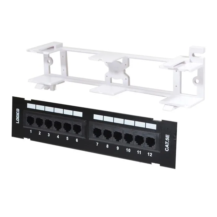 Logico Logico Cat5e UTP 12 Port Mini Patch Panel 110 Surface Mount Bracket — product photo